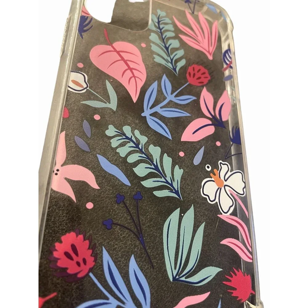 iPhone 11 Case - Tropical Floral & Leaf Pattern - Clear Protective Cover